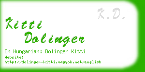 kitti dolinger business card